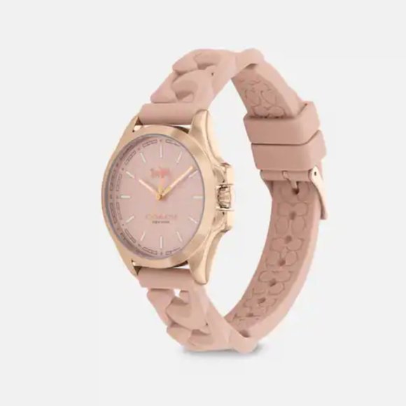 NWT COACH PINK LIBBY WATCH 34MM - Picture 1 of 9